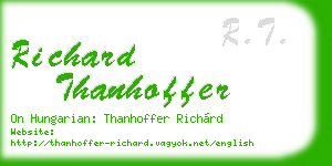 richard thanhoffer business card