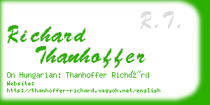richard thanhoffer business card